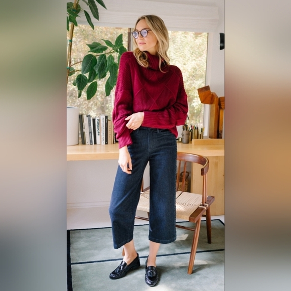 Judy Blue HR Dark Wash Straight Cropped Jeans Braided Side Seams Various NEW